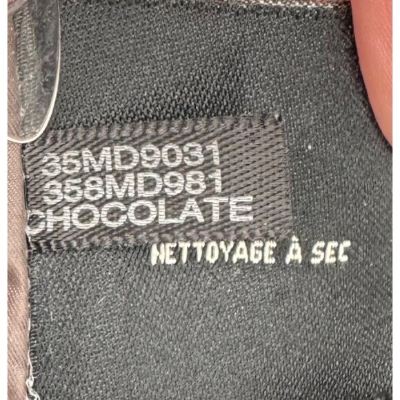 Cole Haan Women's Size Large Brown Down Puffer Coat Pillow Hood Collar - Picture 12 of 12